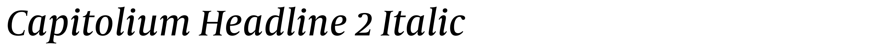 Capitolium Headline 2 Italic